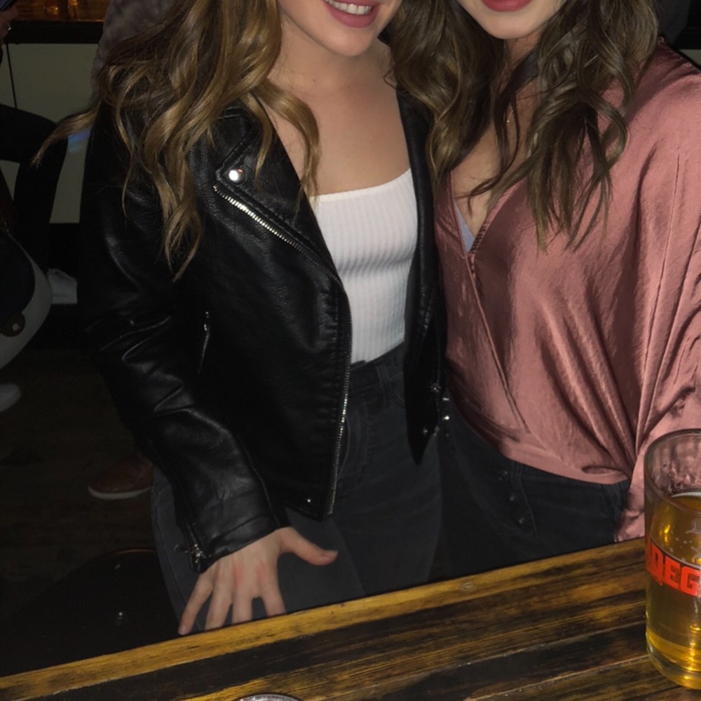 Faux leather jacket